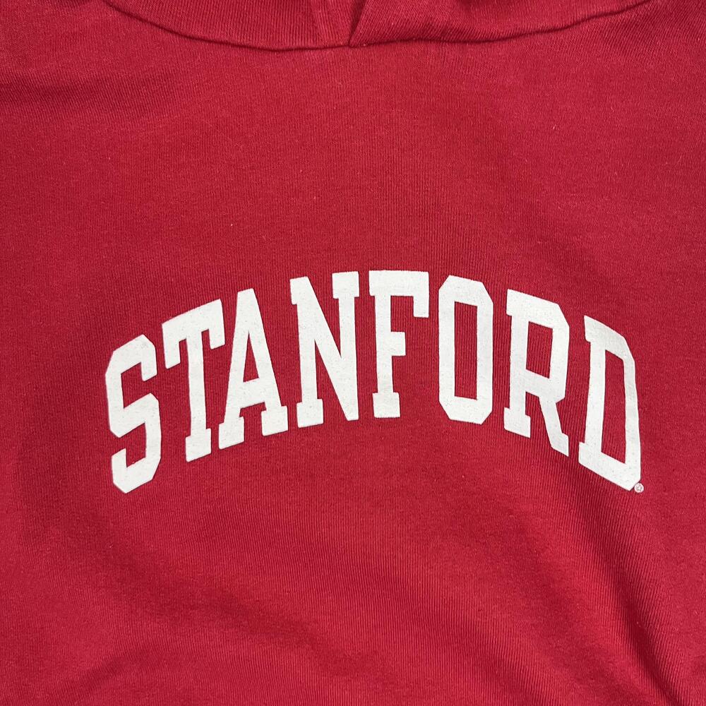 Vintage Stanford Cardinal Hoodie Pullover Sweatshirt Boys Size XL Red Champion - Picture 2 of 10